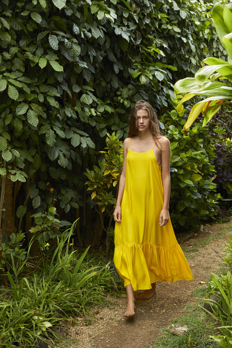 Waimoku Dress in Canary