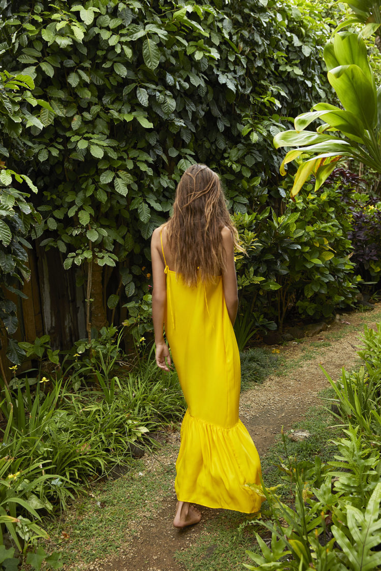 Waimoku Dress in Canary