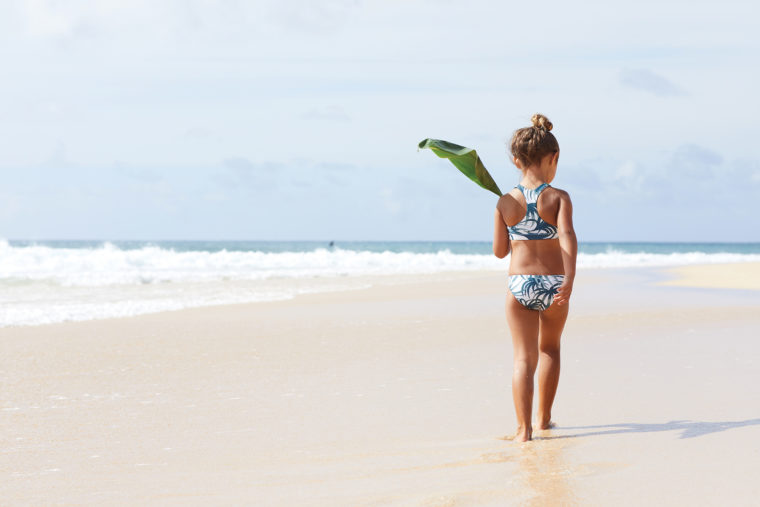 Mini Dora Top and Mini Makapuu Bottom in Water Fern Wakame